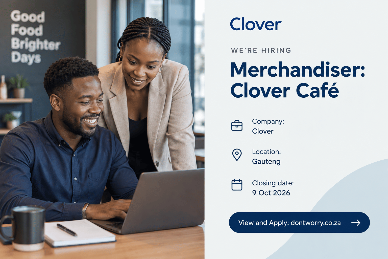 Merchandiser Merchandiser: Clover Café - dontworry job opportunities