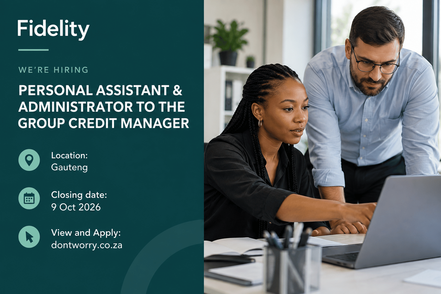 Professional working environment at Fidelity Services Group