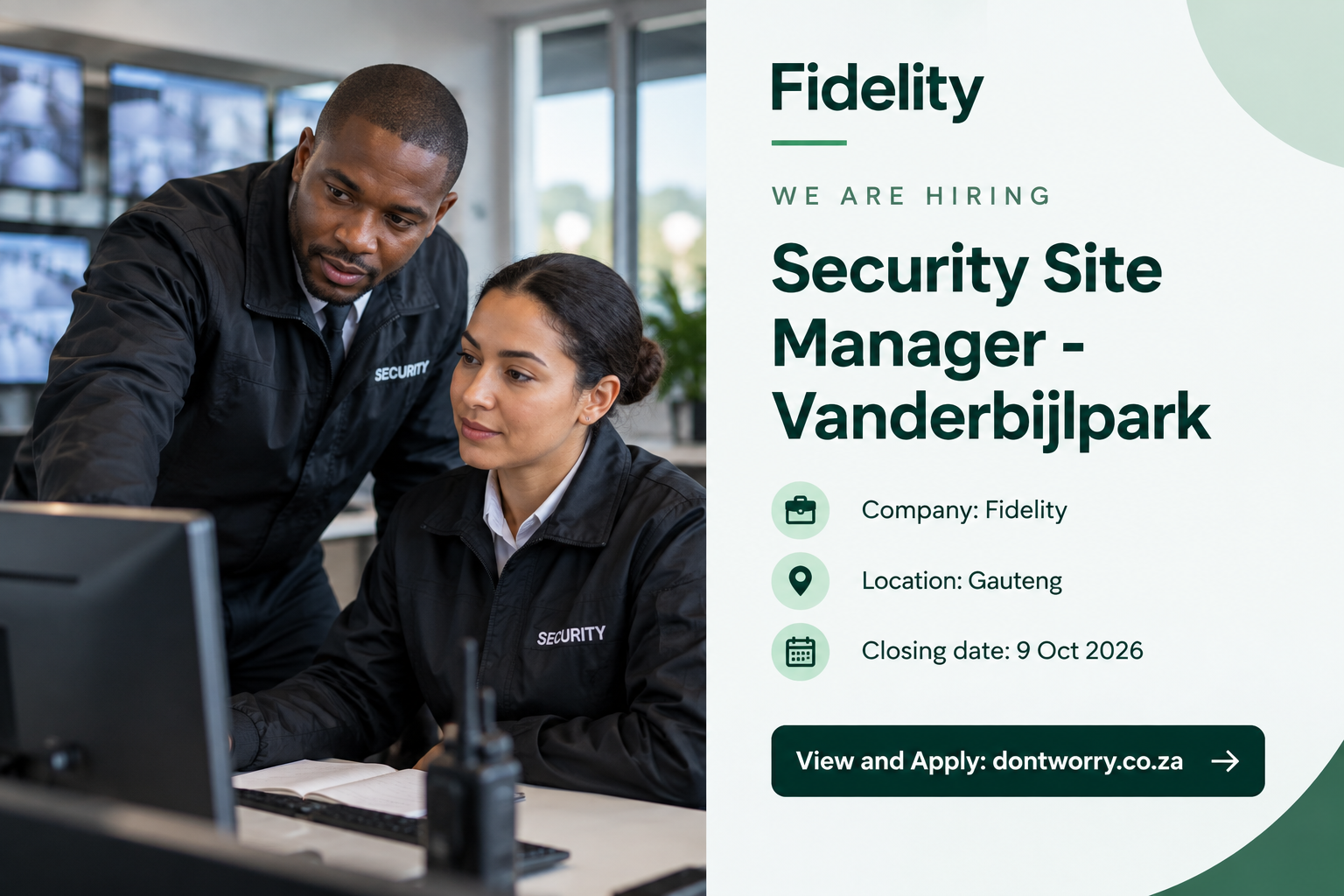 Shift Supervisor at Fidelity Security in Vanderbijlpark
