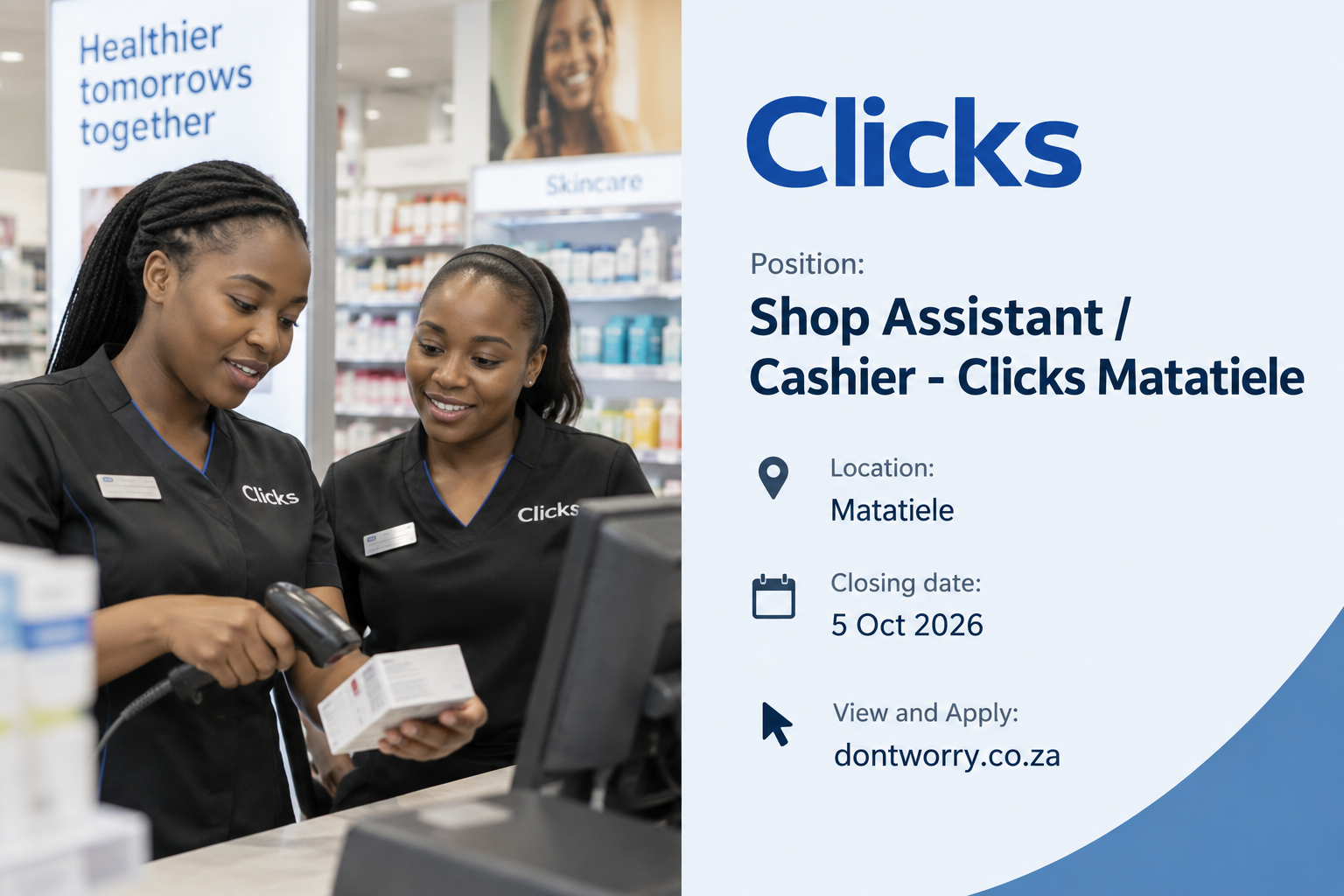 Friendly Shop Assistant at Clicks