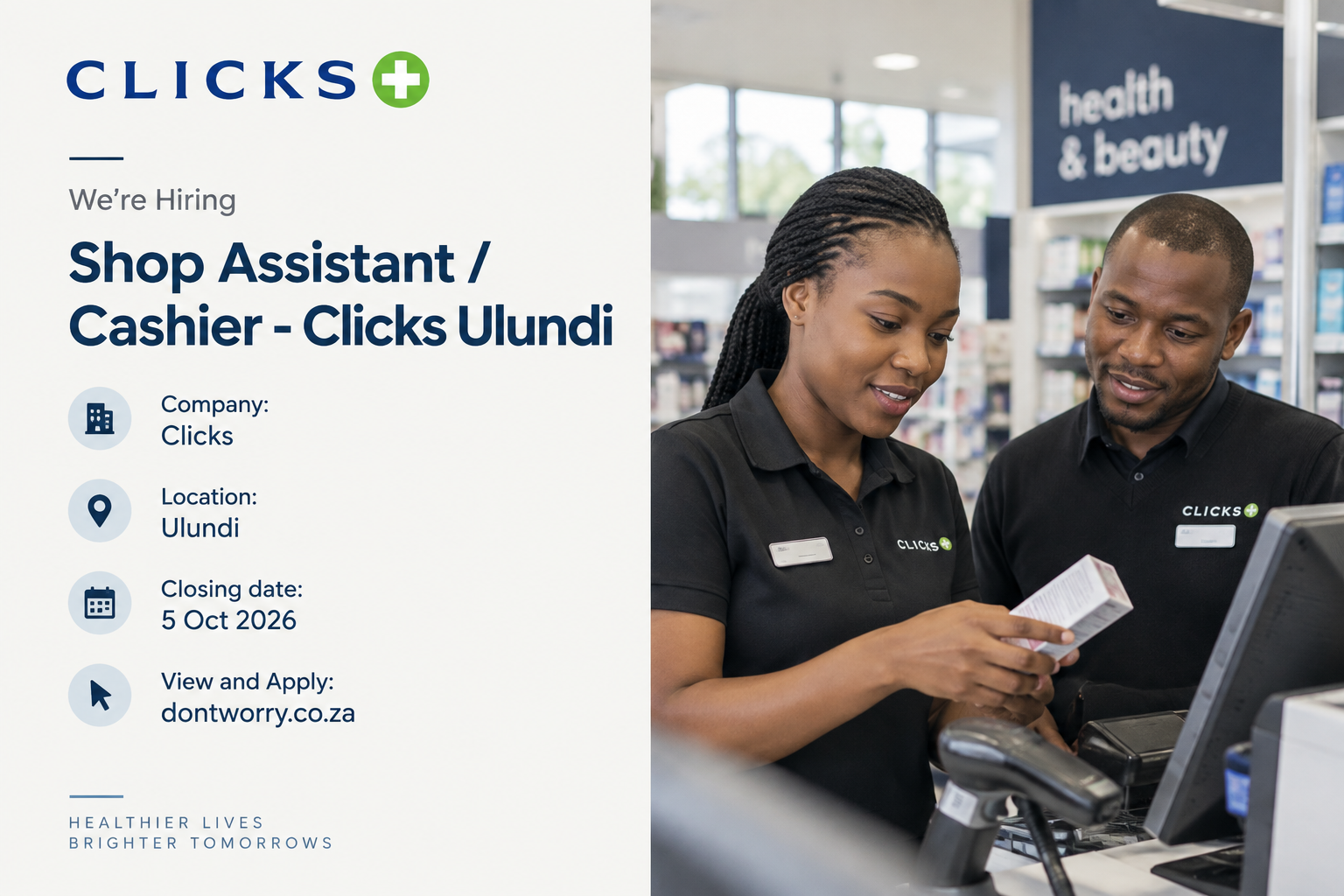 Shop Assistant helping customers at a register