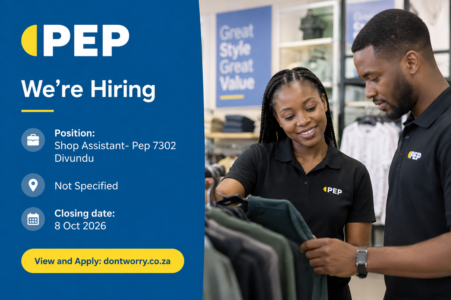 Shop Assistant working in a retail store environment
