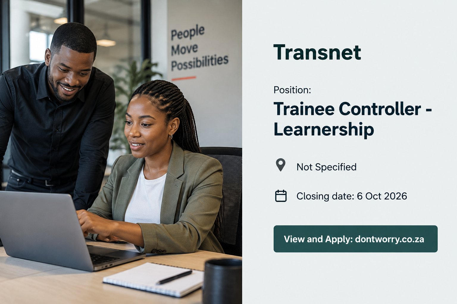 Trainee working on a project with mentor